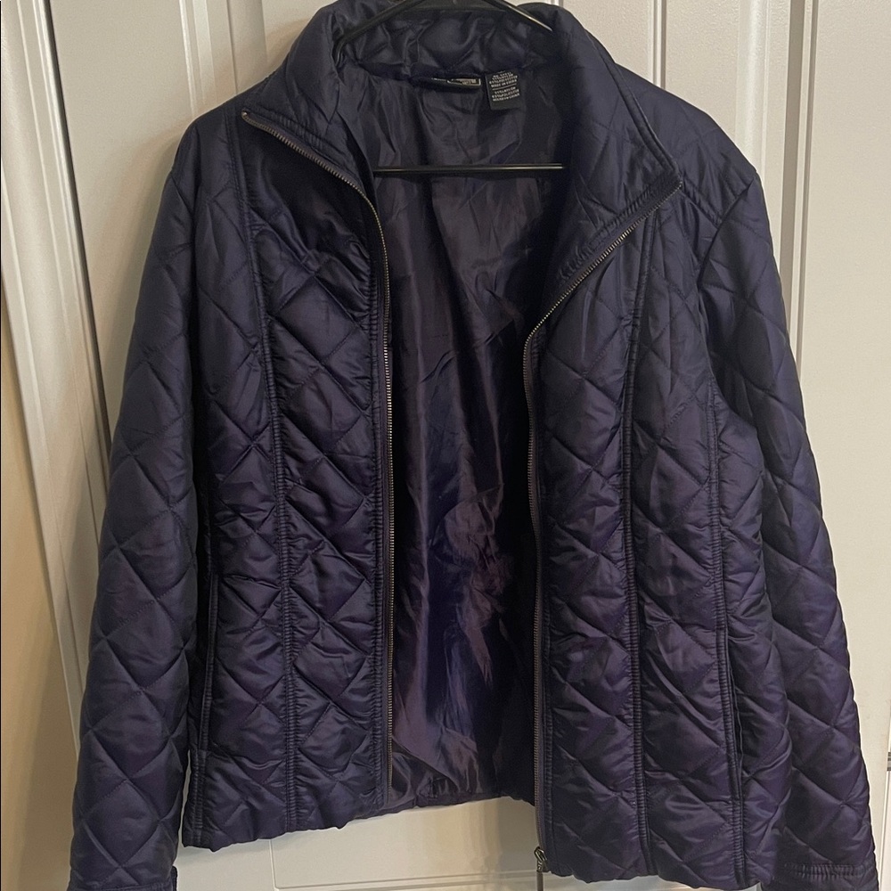 Jane Ashley Women's Quilted Navy Jacket